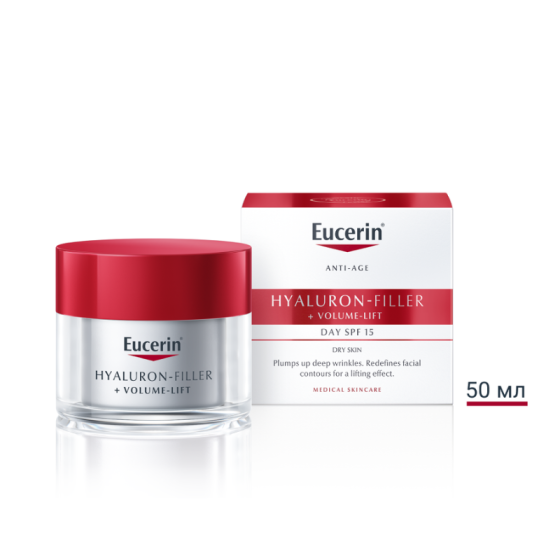 Eucerin hyaluron filler + volume lift дневен крем суха кожа 50мл