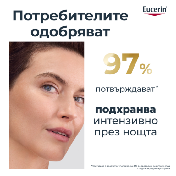 Eucerin hyaluron filler + elasticity нощен крем 50мл