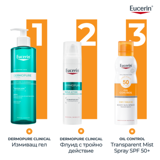 Eucerin прозрачен слънцезащитен аерозол спрей spf 50 200мл