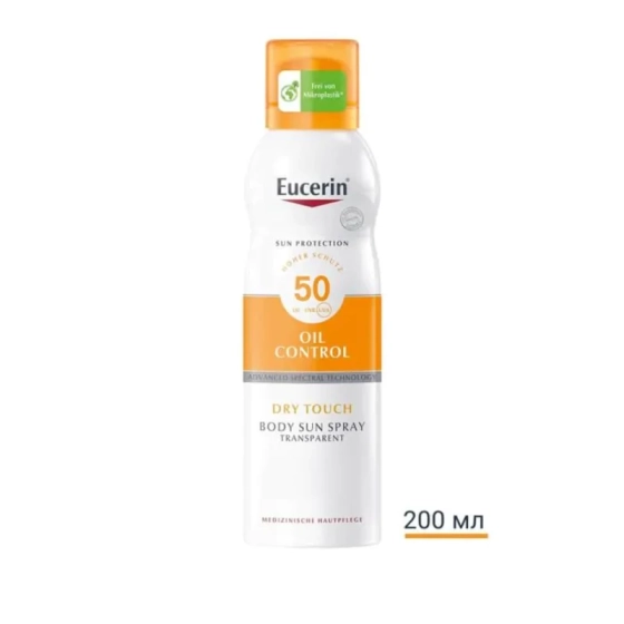 Eucerin прозрачен слънцезащитен аерозол спрей spf 50 200мл