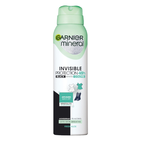 Garnier deo invisible bl,wh&color спрей 150мл
