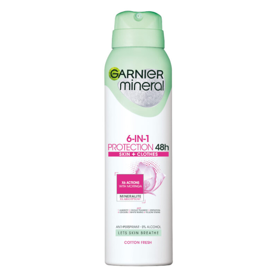 Garnier deo protect 6 cotton fresh спрей 150мл