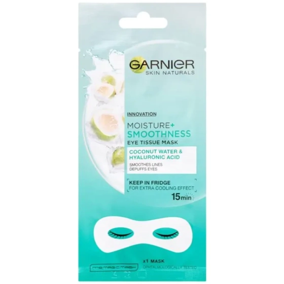 Garnier skin naturals hydra bomb памучна маска за подпухнали очи 1бр