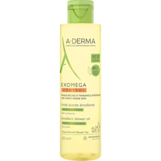 A-derma exomega control емолиентно душ олио срещу разчесване 200ml