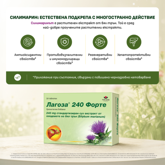 Лагоза таблетки за здрав черен дроб 240 мг х50