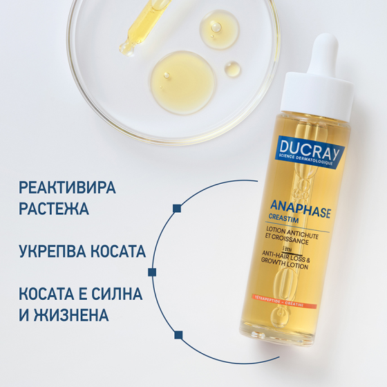 Ducray Anaphase Creastim Лосион против косопад и за растеж на косата 60ml