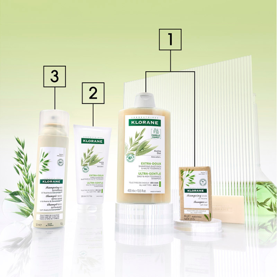 Klorane Сух шампоан с мляко от овес за честа употреба 150ml
