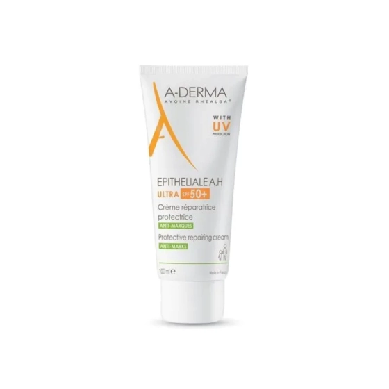 A-Derma Epitheliale Ultra Repair Възстановяващ крем срещу следи с UV защита SPF50+ 100 мл