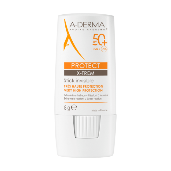 A-derma protect x-trem невидим стик spf50+ за локализирани зони 8g