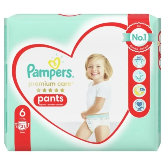Pampers premium care пелени-гащи vp размер 6 /15+кг./ х31