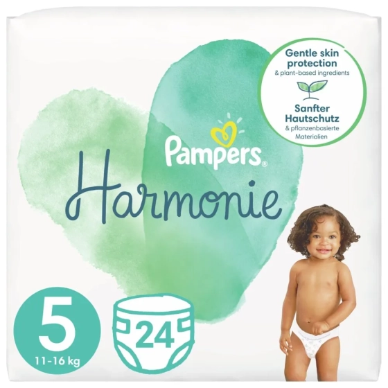 Pampers harmonie пелени размер 5 / 11-16кг./ junior x24