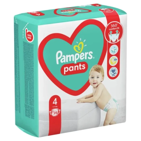 Pampers пелени-гащи cp размер 4 / 9-15кг./ х25