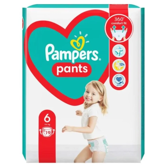 Pampers пелени-гащи cp размер 6 / 14-19кг./ х19