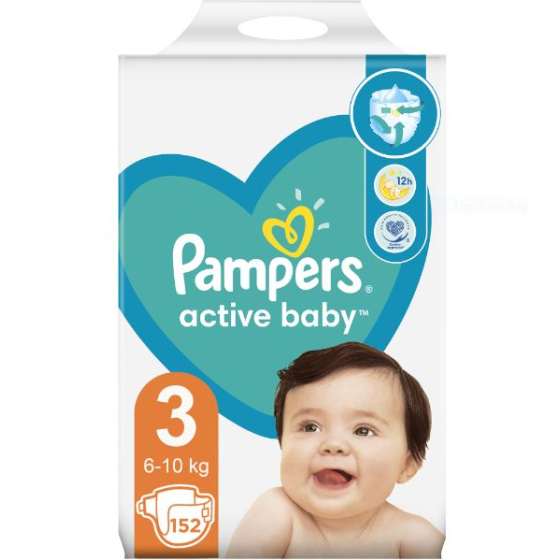 Pampers active baby пелени gpp размер 3 / 6-10кг./ x104
