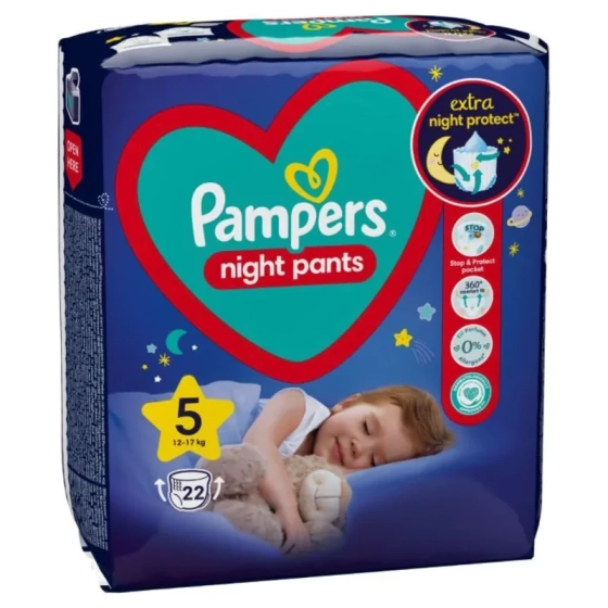 Pampers night пелени-гащи vp размер 5 / 12-17кг./ х22