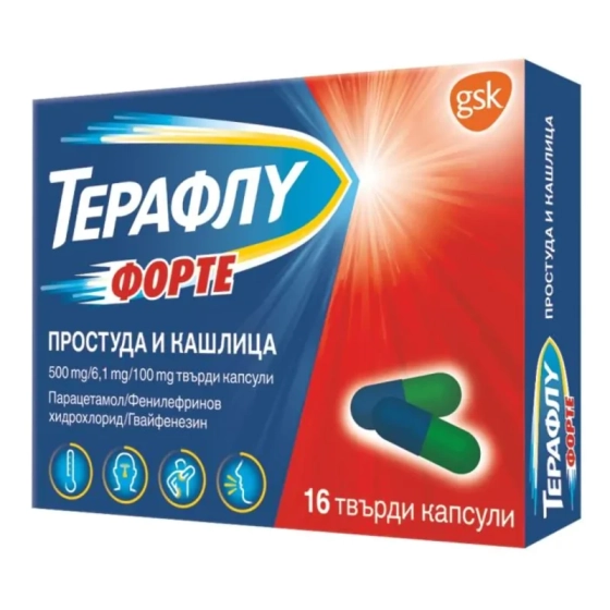 Терафлу форте простуда и кашлица капсули х16