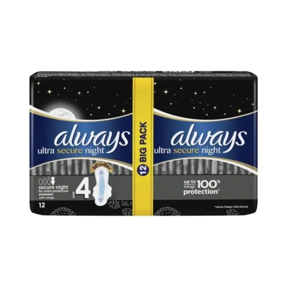 Дамски превръзки always ultra night plus duo x12