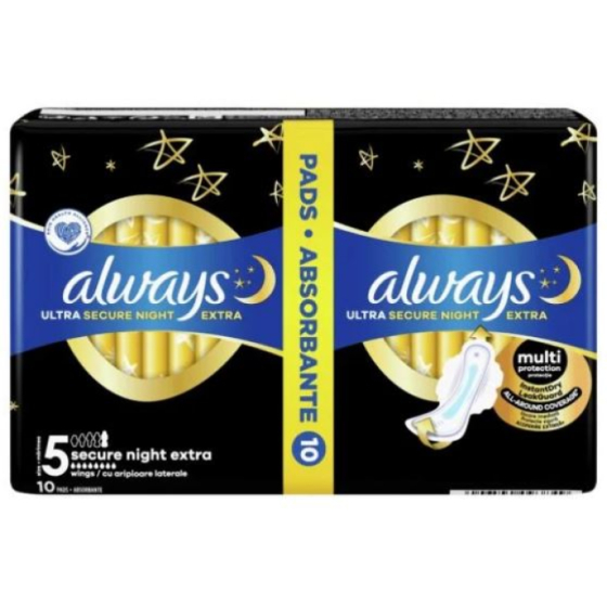 Дамски превръзки always ultra secure night duo x10