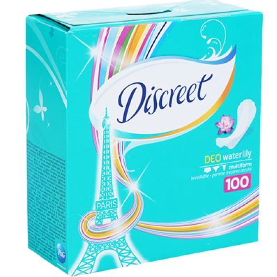 Дамски превръзки discreet deo water lilly x100