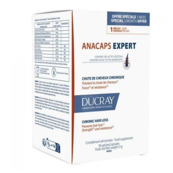 Ducray Anacaps Expert Добавка против косопад 90 капсули