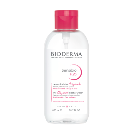 Bioderma sensibio h2o мицеларна вода за чувствителна кожа 850мл помпа лимитиран формат