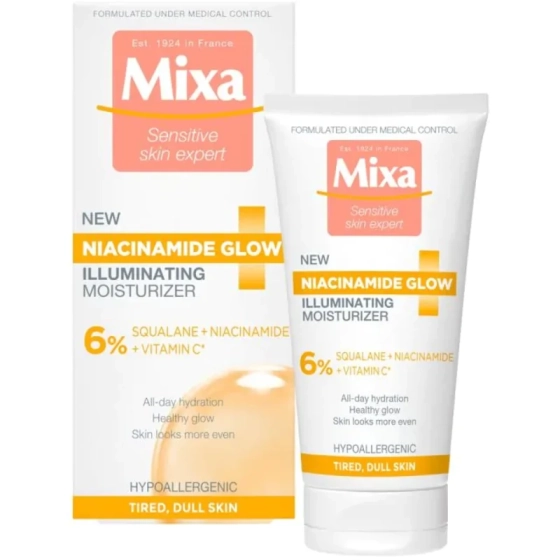Mixa niacinamide glow хидратиращ крем 50мл