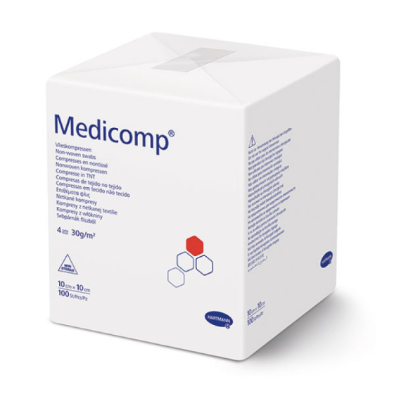 Медикомп компрес нетъкан текстил нестерилен 10см/10см х100 421825