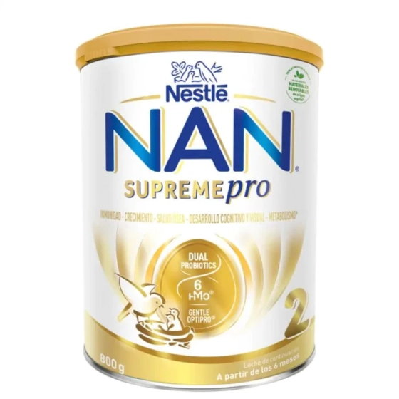 Nestle NAN SupremePro 2 Висококачествено обогатено мляко на прах за кърмачета 6-12 месеца 800г