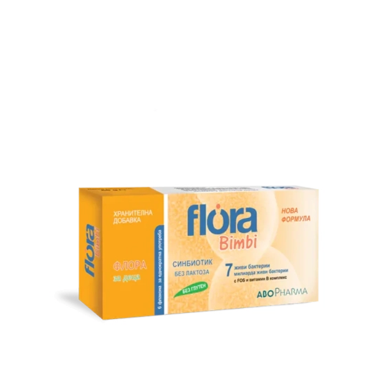 Flora Bimbi 7 Синбиотик флакони за деца за поддържане на чревния баланс  х6 Abopharma
