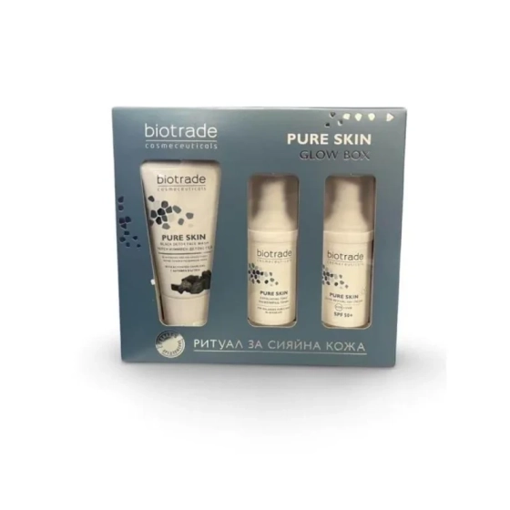 Pure Skin сияйна кожа пяна 20мл + тоник 20мл + Крем 20мл промо пакет biotrade