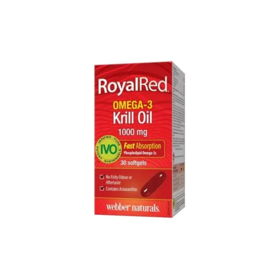 Крил масло Омега-3 софтгел капсули с мощна антиоксидантна активност 100мг х30 Webber Natural