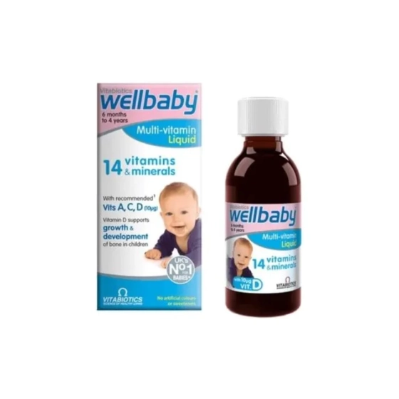 Wellbaby мултивитаминен сироп за деца и бебета 150мл Vitabiotics