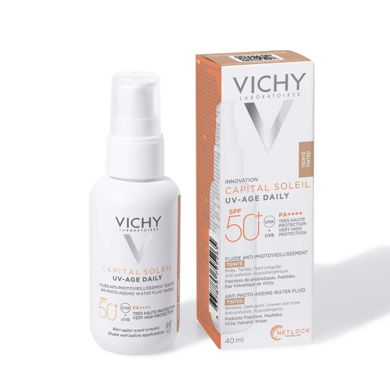 Vichy capital soleil uv-age SPF50+ тониран флуид против стареене 40 мл 795265