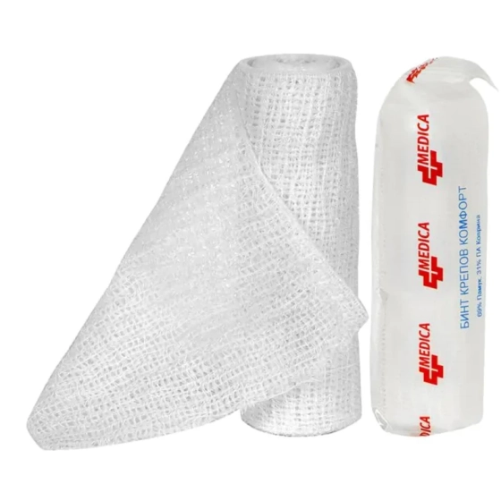 Бинт крепов комфорт 4м/12см medica