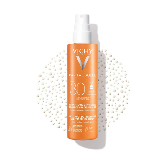 Vichy Soleil SPF 30 cell protect флуиден спрей за лице и тяло 200 мл 810890