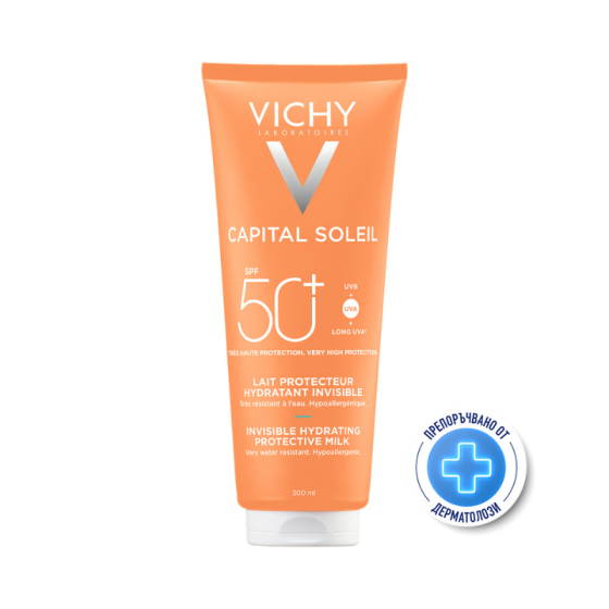 Vichy Soleil SPF 50+ мляко за лице и тяло 300 мл 322694 голям формат