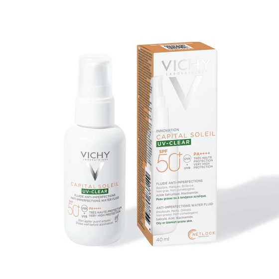 Vichy Soleil SPF 50+ uv-clear флуид за лице против несъвършенства 40 мл 837149