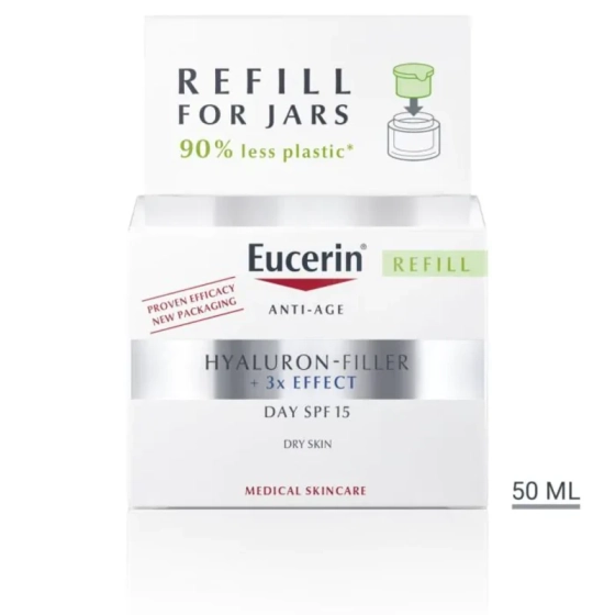Eucerin Hyaluron-Filler дневен крем SPF 15 пълнител 50 мл