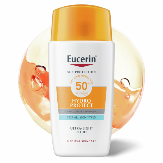 Eucerin Hydro Protect слънцезащитен флуид SPF 50+ 50 мл