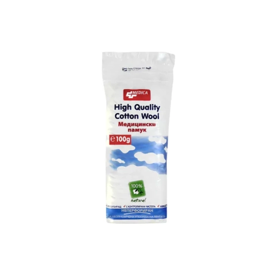 Памук медицински 100гр Medica
