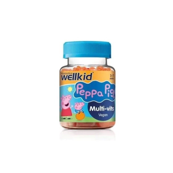 Wellkid Peppa Pig  желирани таблетки Мултивитамини с вкус на ягода за деца  х30 Vitabiotics