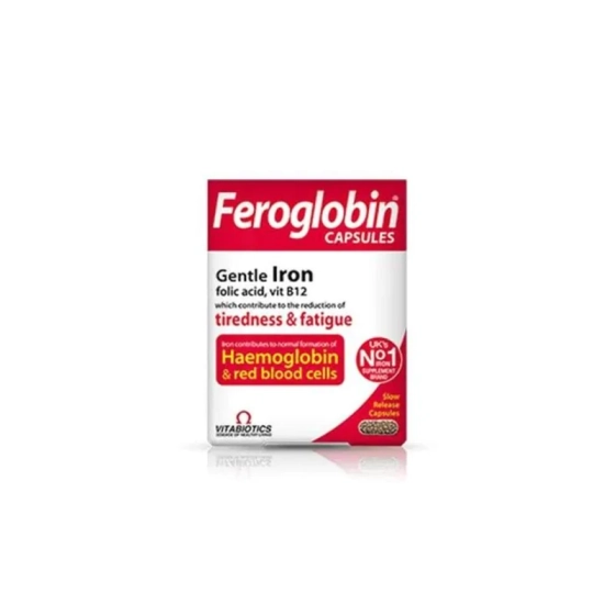 Фероглобин  Б12 с Желязо капсули при анемия х30 Vitabiotics