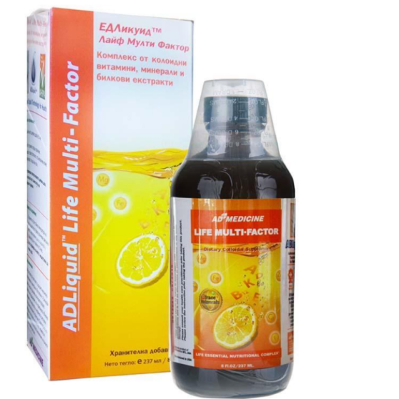 ADLiquid Life Multi Factor сироп в подкрепа на нервната и имунната система 237мл AD Medicine