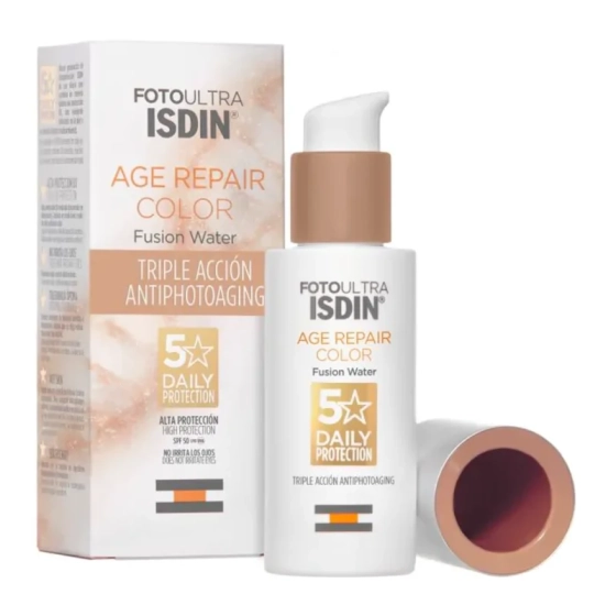 Isdin Fotoultra Age Repair Слънцезащитен тониран крем за лице против стареене SPF50 50мл