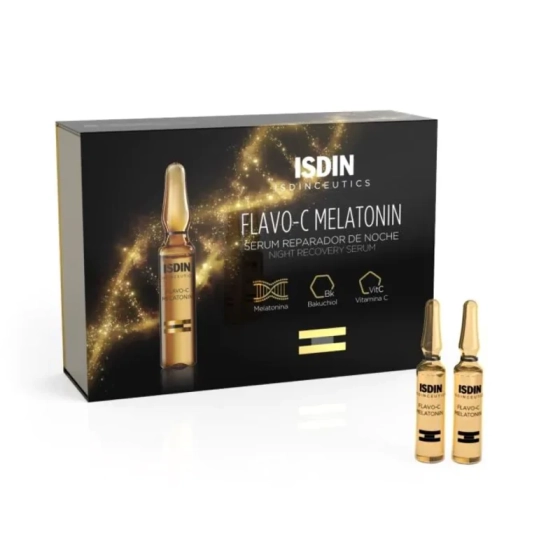 Isdinceutics Flavo-C Melatonin Нощен възстановяващ антиоксидантен серум против стареене 2мл х10