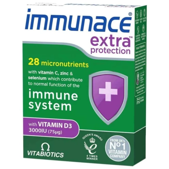 Immunace extra protection таблетки за имунитет х30 Vitabiotics