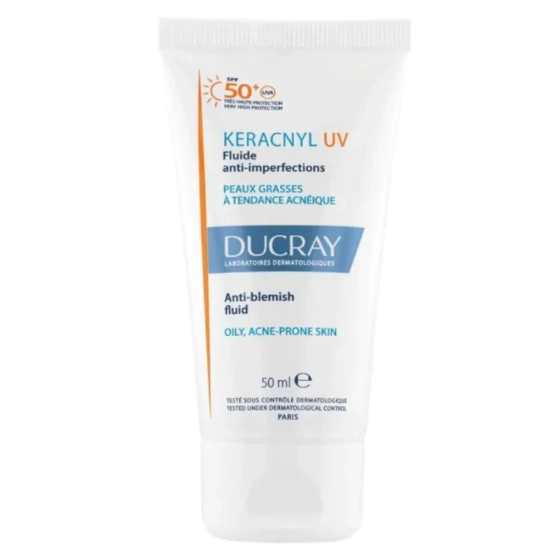 Ducray Keracnyl UV SPF50+ Флуид срещу несъвършенства 50 мл