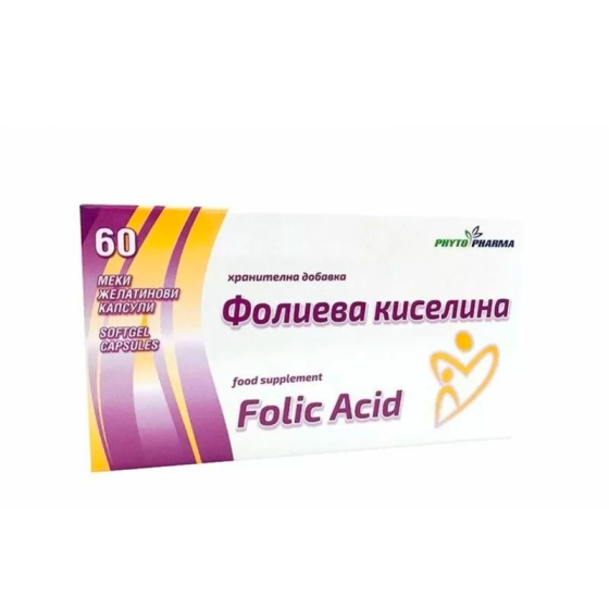 Фолиева киселина капсули 400мкг Phytopharma