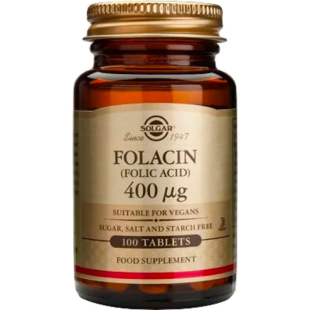 Solgar Фoлиeвa киceлинa таблетки при бременни 400мкг 100 таблетки