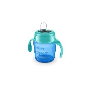 Чаша със силиконов улей 200 мл синя 6м.+ Avent